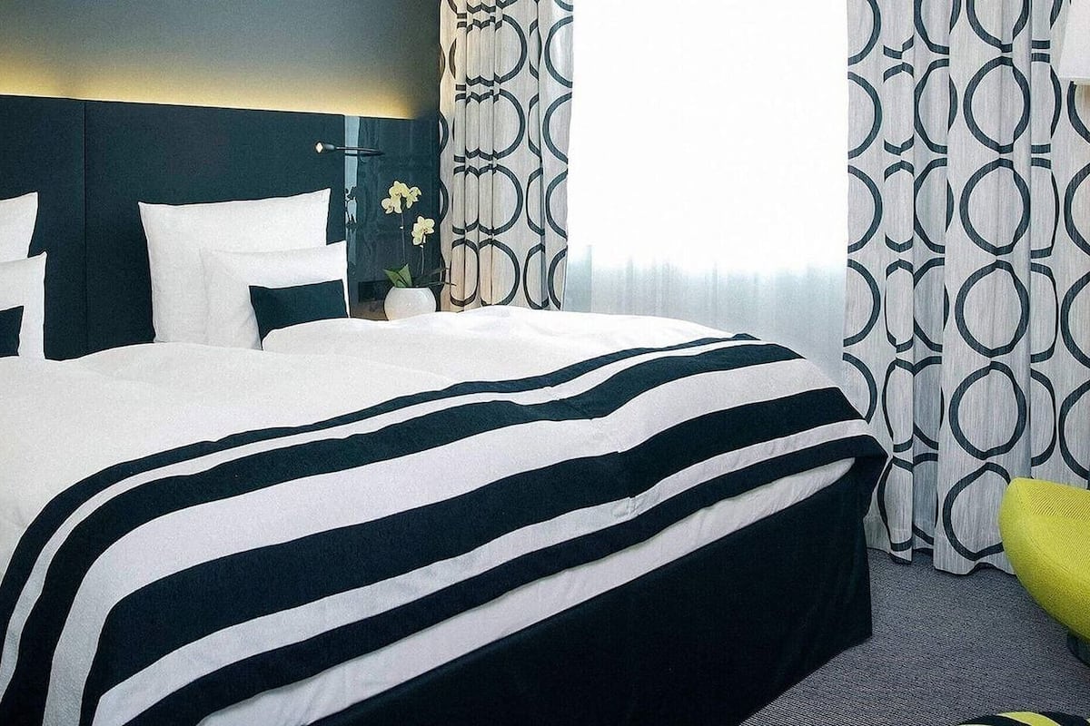 In-room safe, desk, laptop workspace, blackout drapes