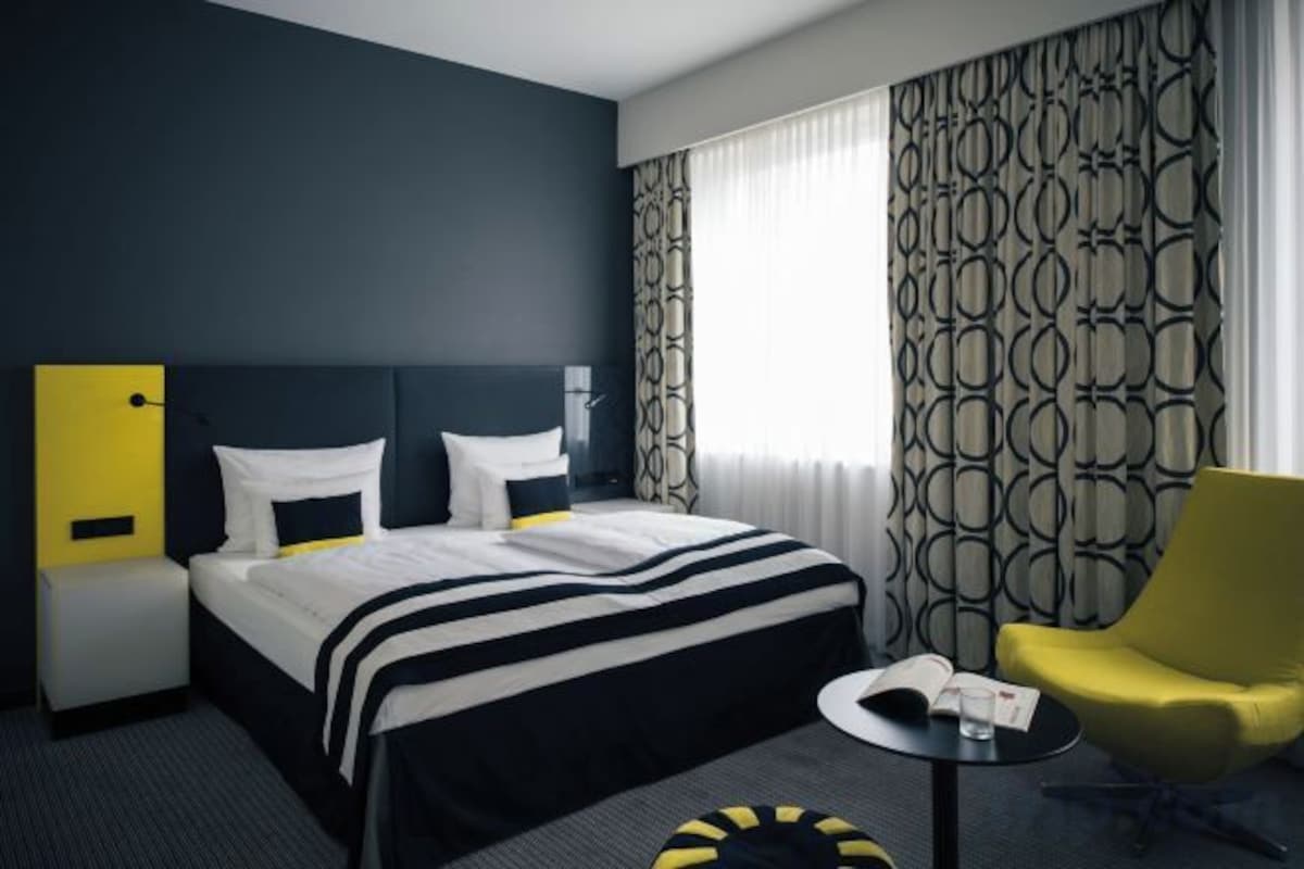 In-room safe, desk, laptop workspace, blackout drapes