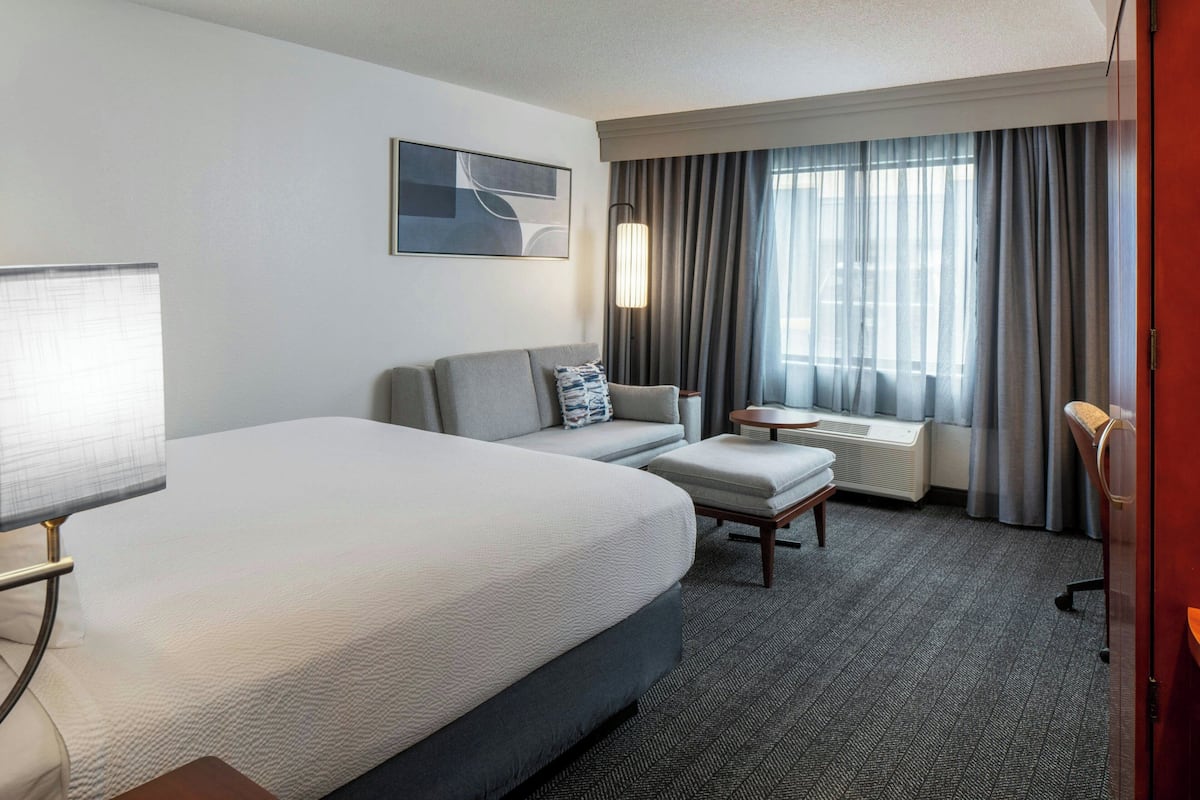 Room, 1 King Bed with Sofa bed | Premium bedding, down comforters, desk, laptop workspace