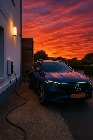 Electric vehicle charging station. L'Hôtel du Cirque