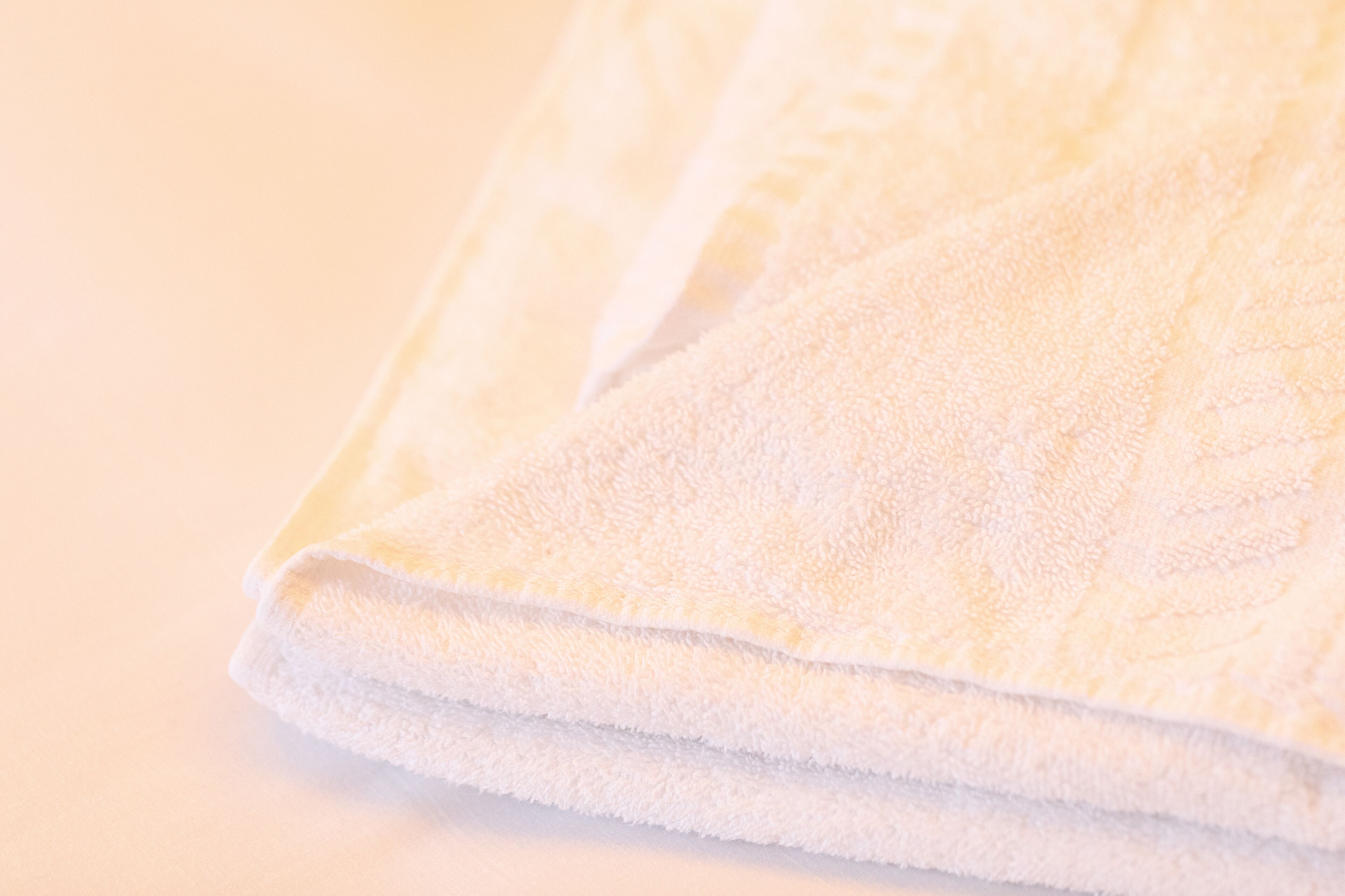 A folded white towel.