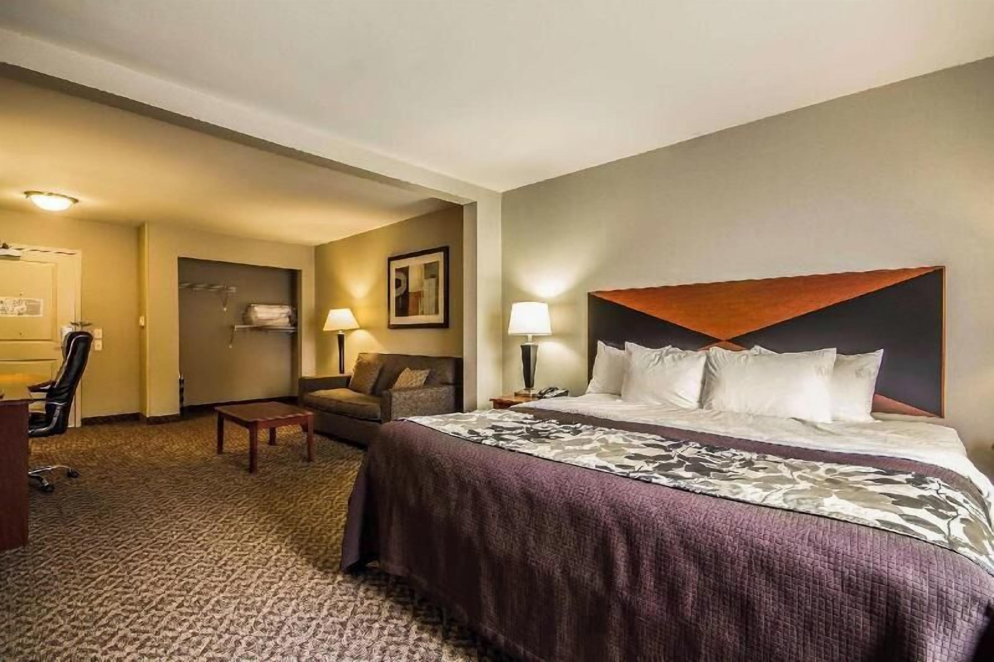 Desk, blackout drapes, iron/ironing board, free cribs/infant beds