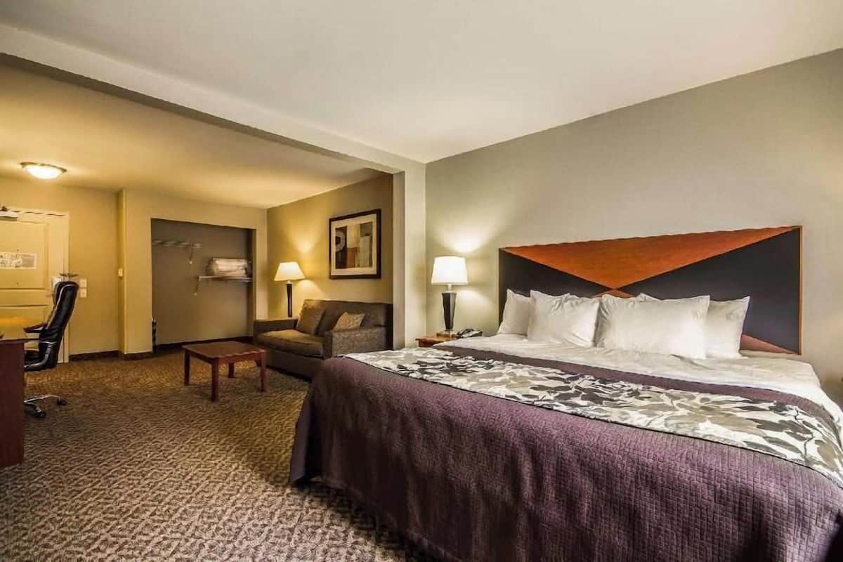 Desk, blackout drapes, iron/ironing board, free cribs/infant beds