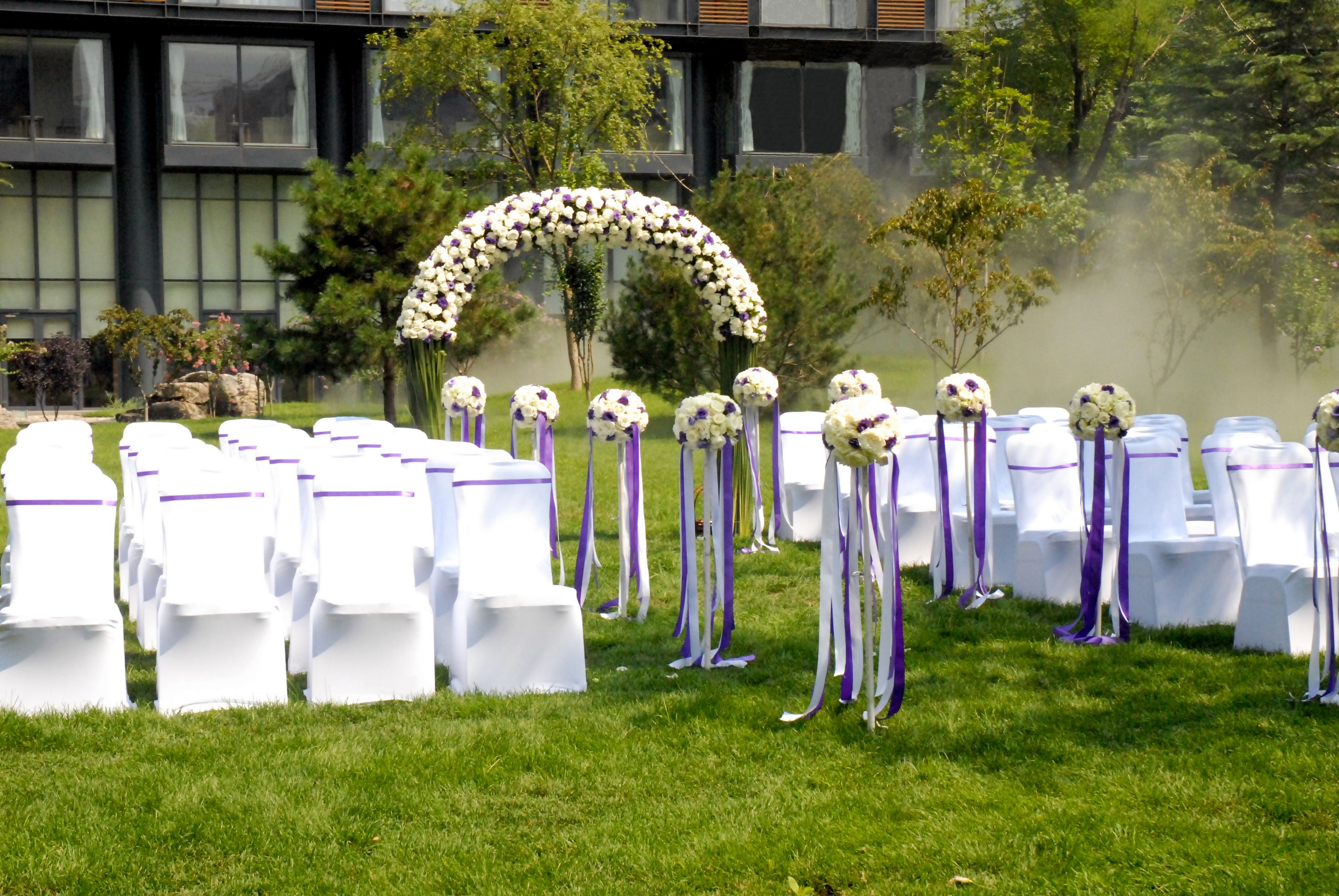 Outdoor wedding area