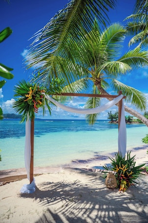 Outdoor wedding area