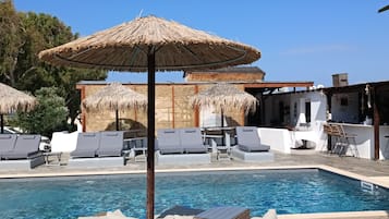 2 outdoor pools, pool umbrellas, pool loungers