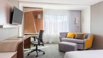 In-room safe, desk, blackout curtains, iron/ironing board