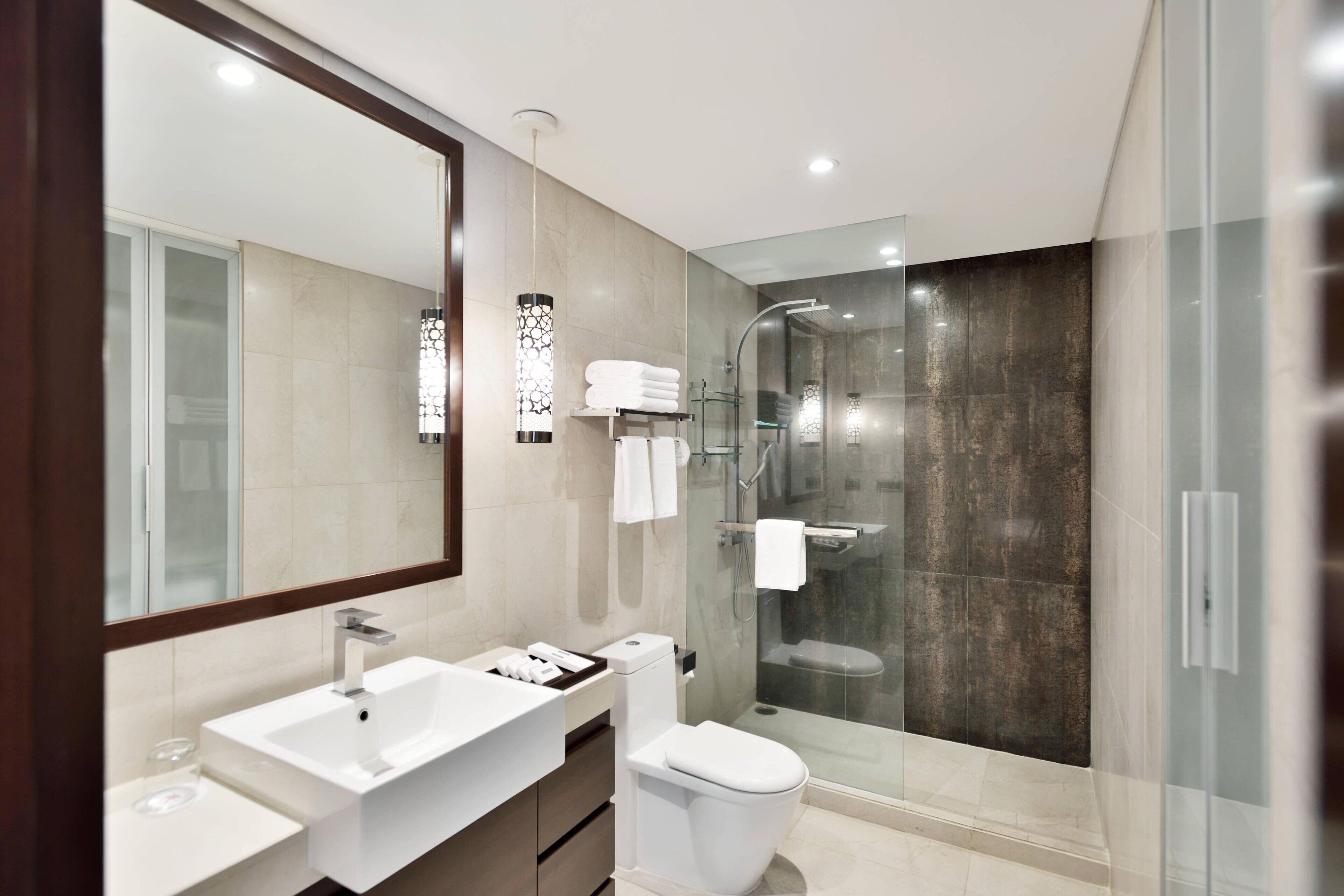 free toiletries, hair dryer, bathrobes, slippers