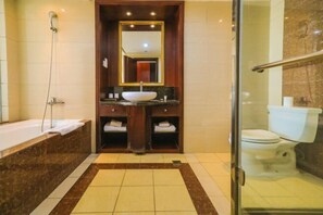 Minibar, in-room safe, alarm clocks