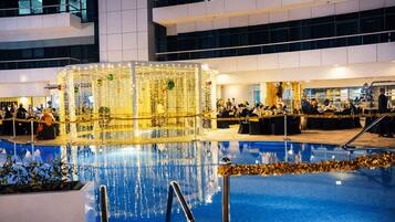 Outdoor pool, open 8:00 AM to 9:00 PM, pool umbrellas, pool loungers