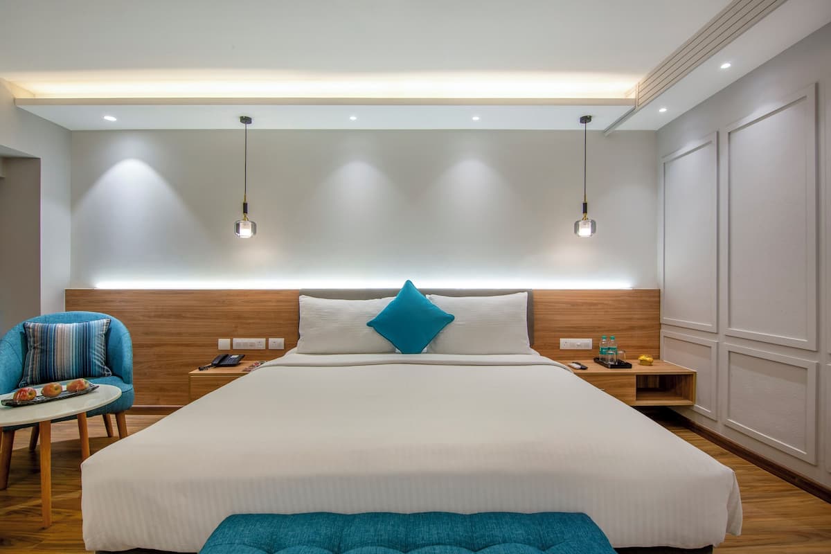 Habitación clásica, 1 cama matrimonial | 1 habitación, ropa de cama de alta calidad y minibar