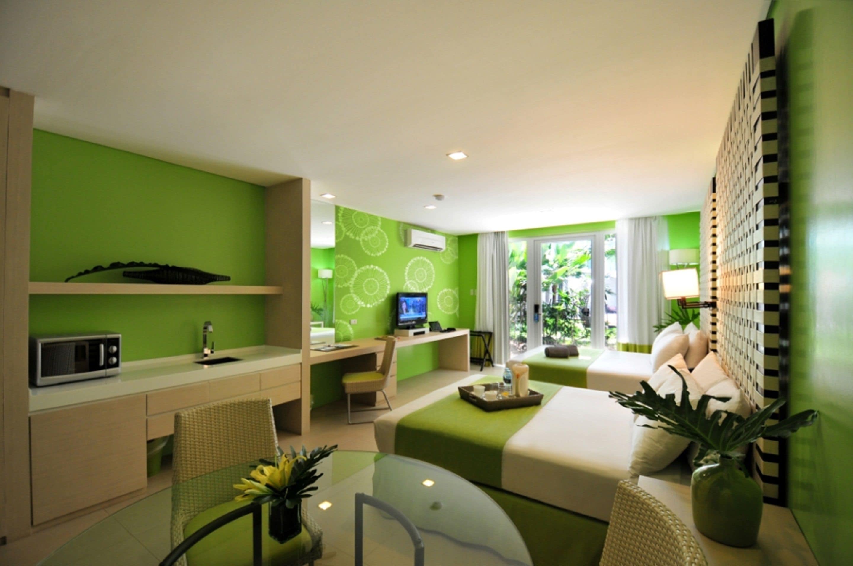 luxury room | in-room safe, desk, laptop workspace, blackout curtains