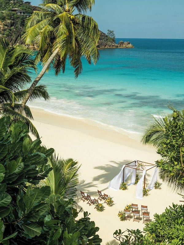 Outdoor wedding area