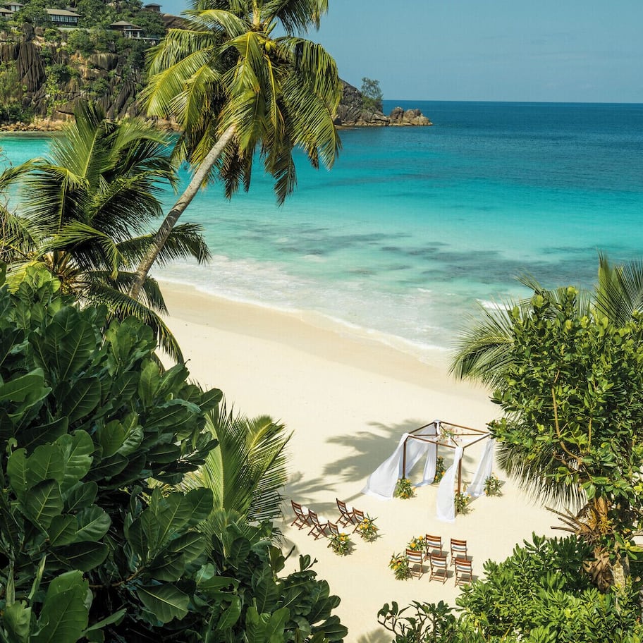 Outdoor wedding area