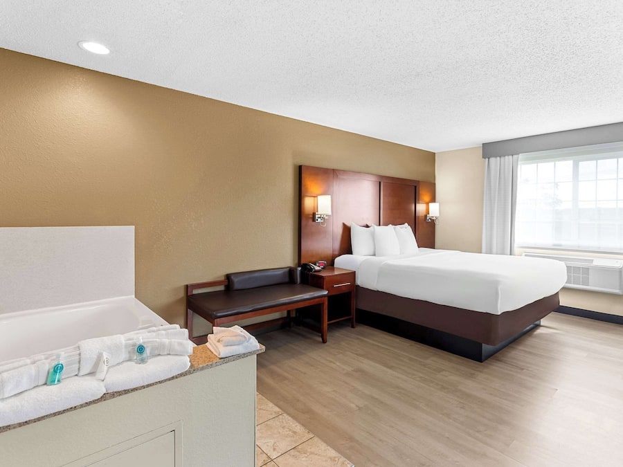 Camas con pillow-top, escritorio y espacio para trabajar con laptop