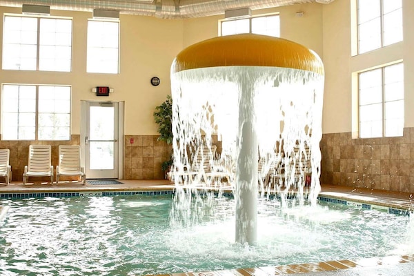 Indoor pool, open 8:00 AM to 11:00 PM, sun loungers