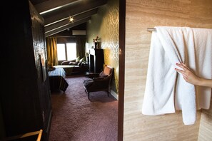 Free toiletries, hair dryer, towels
