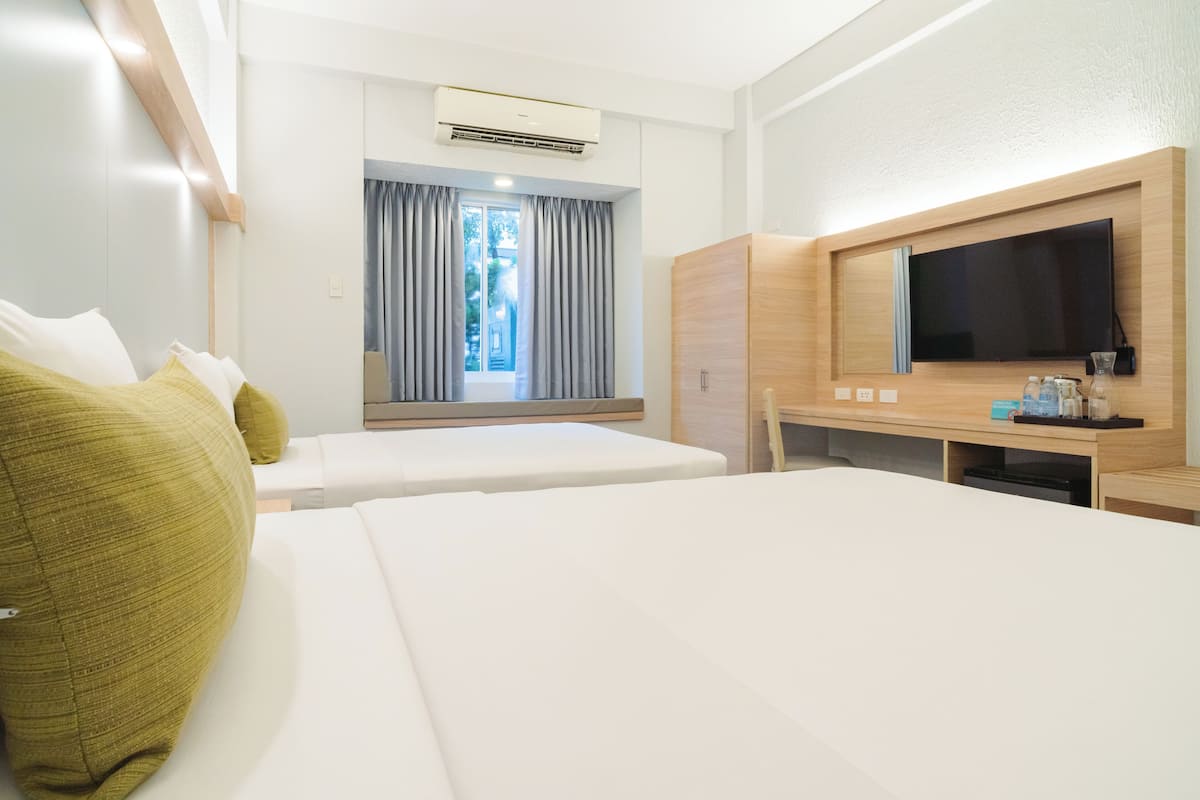 Room, 2 Queen Beds, Non Smoking | Premium bedding, in-room safe, desk, laptop workspace