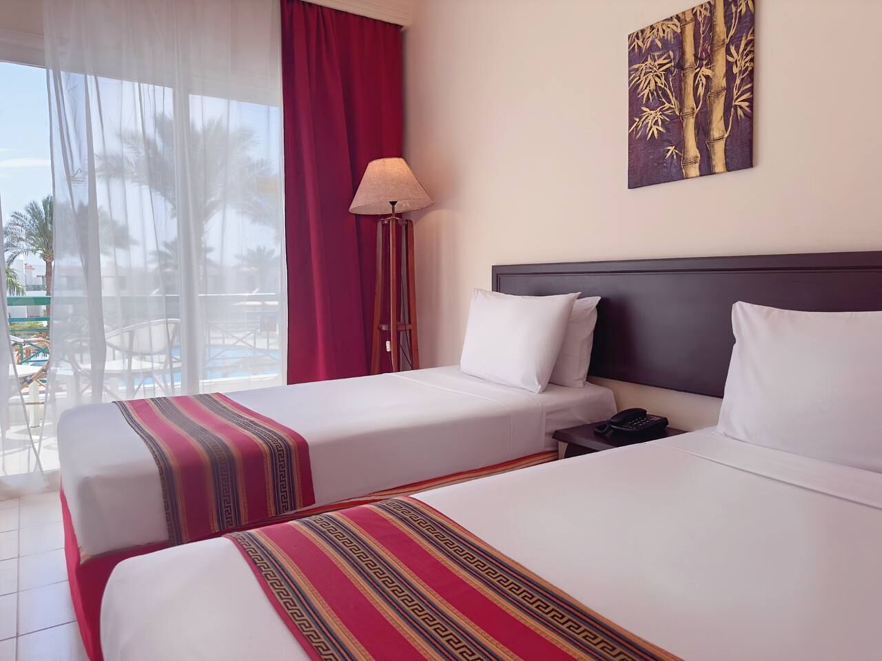 Free minibar items, in-room safe, blackout curtains