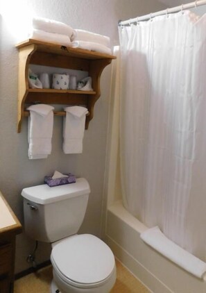 Gratis toiletartikelen, een haardroger, handdoeken