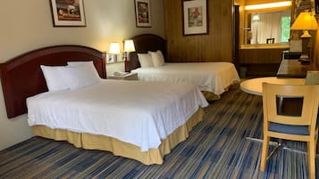 Deluxe Room, 2 Queen Beds, Non Smoking | Soundproofing, iron/ironing board, free WiFi, bed sheets