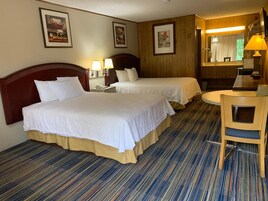 Deluxe Room, 2 Queen Beds, Non Smoking | Soundproofing, iron/ironing board, free WiFi, bed sheets