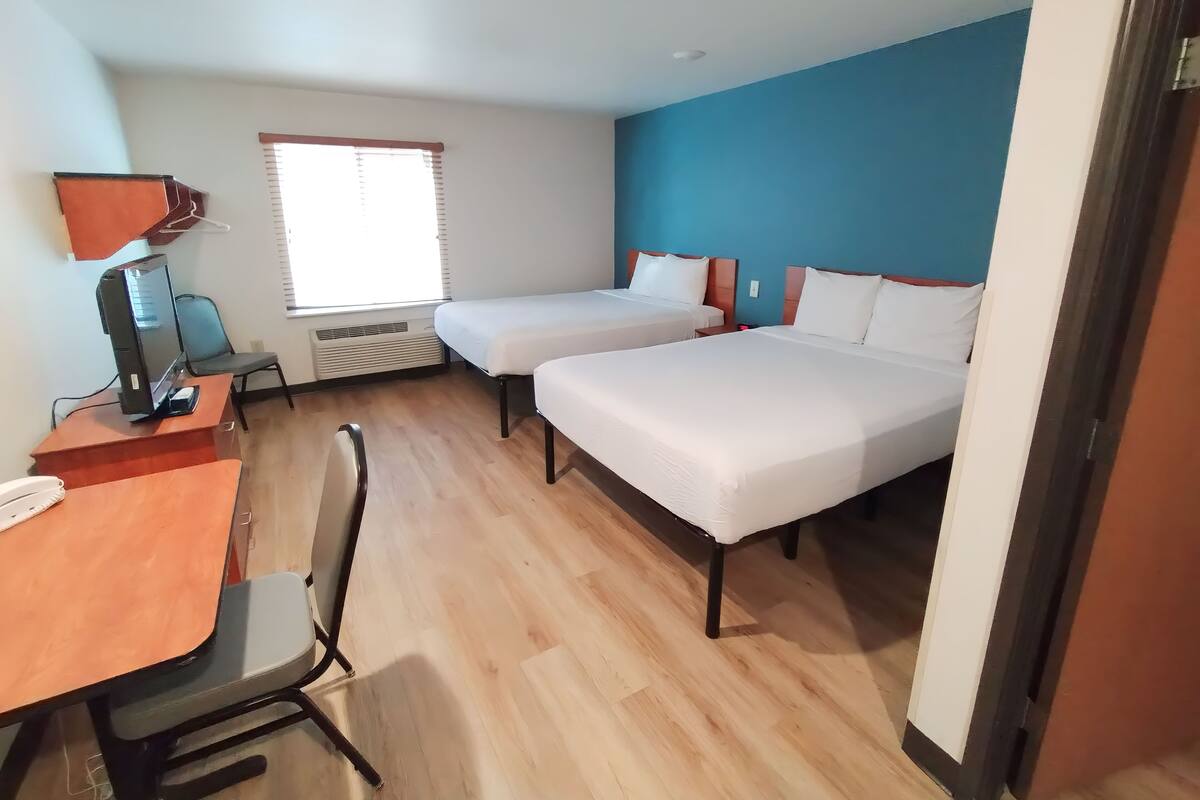 Desk, laptop workspace, iron/ironing board (on request), WiFi (free)