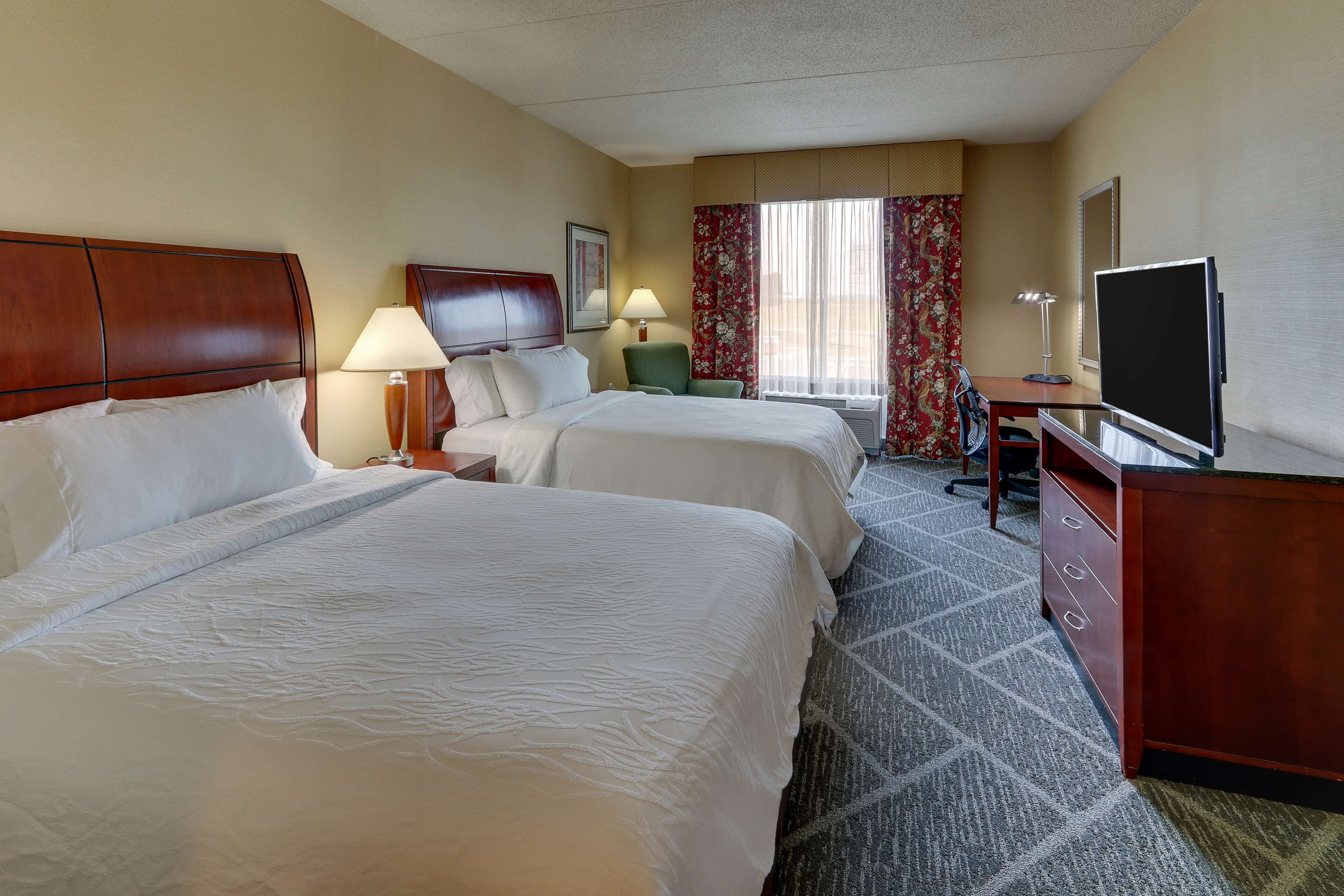 two queen beds evolution room | desk, blackout curtains, iron/ironing board, free wifi