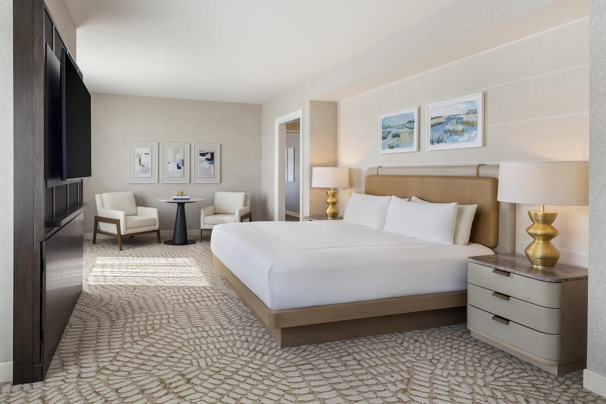 Premium bedding, down duvets, in-room safe, desk