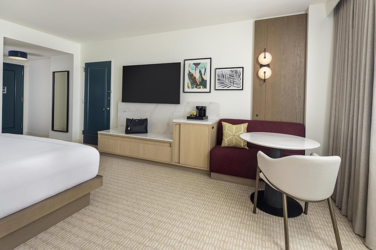 42-inch LCD TV with cable channels, TV, pay movies