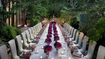Outdoor banquet area