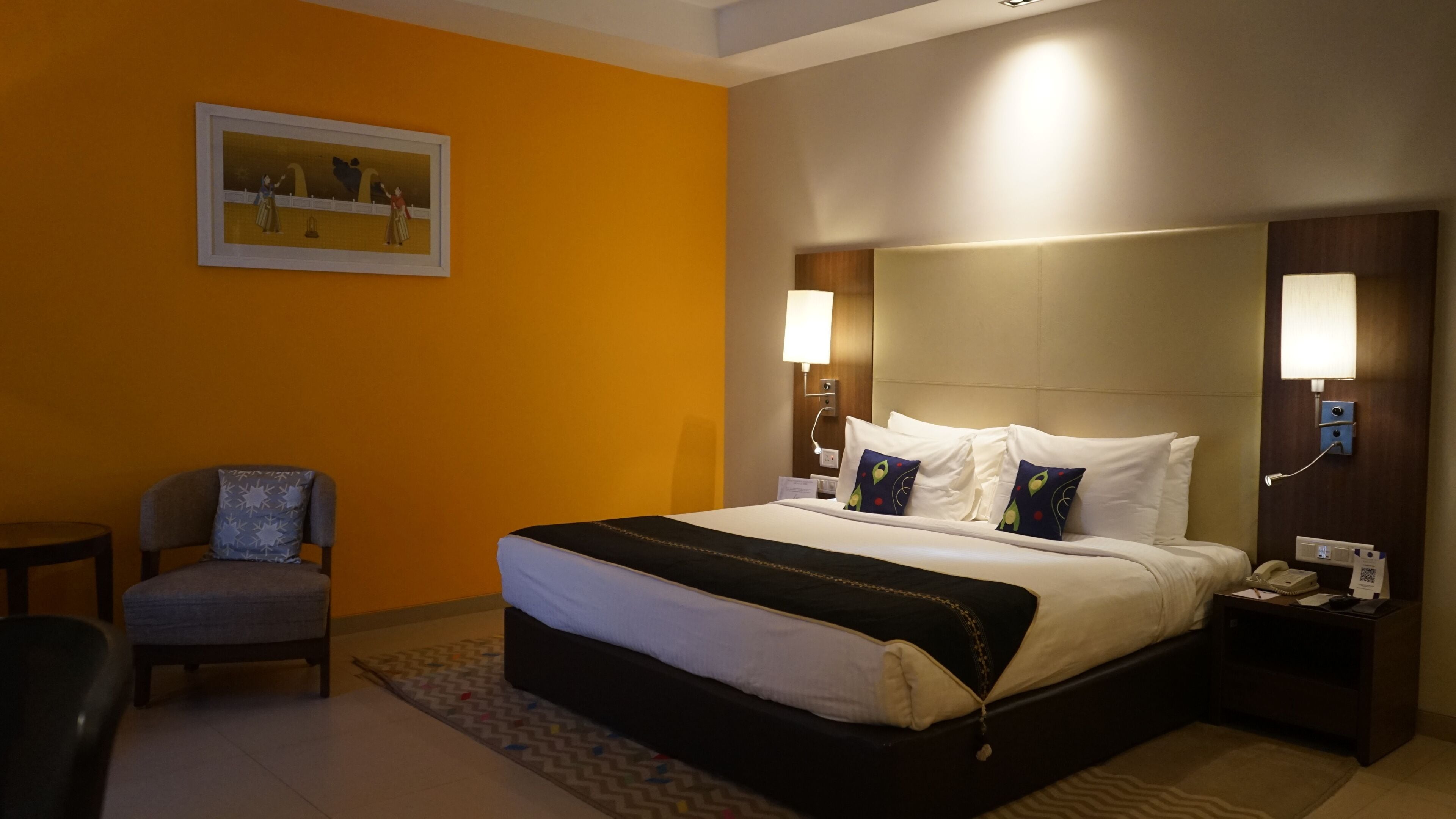 Quarto executivo, 1 cama King | Roupas de cama de algodão egípcio, roupas de cama premium