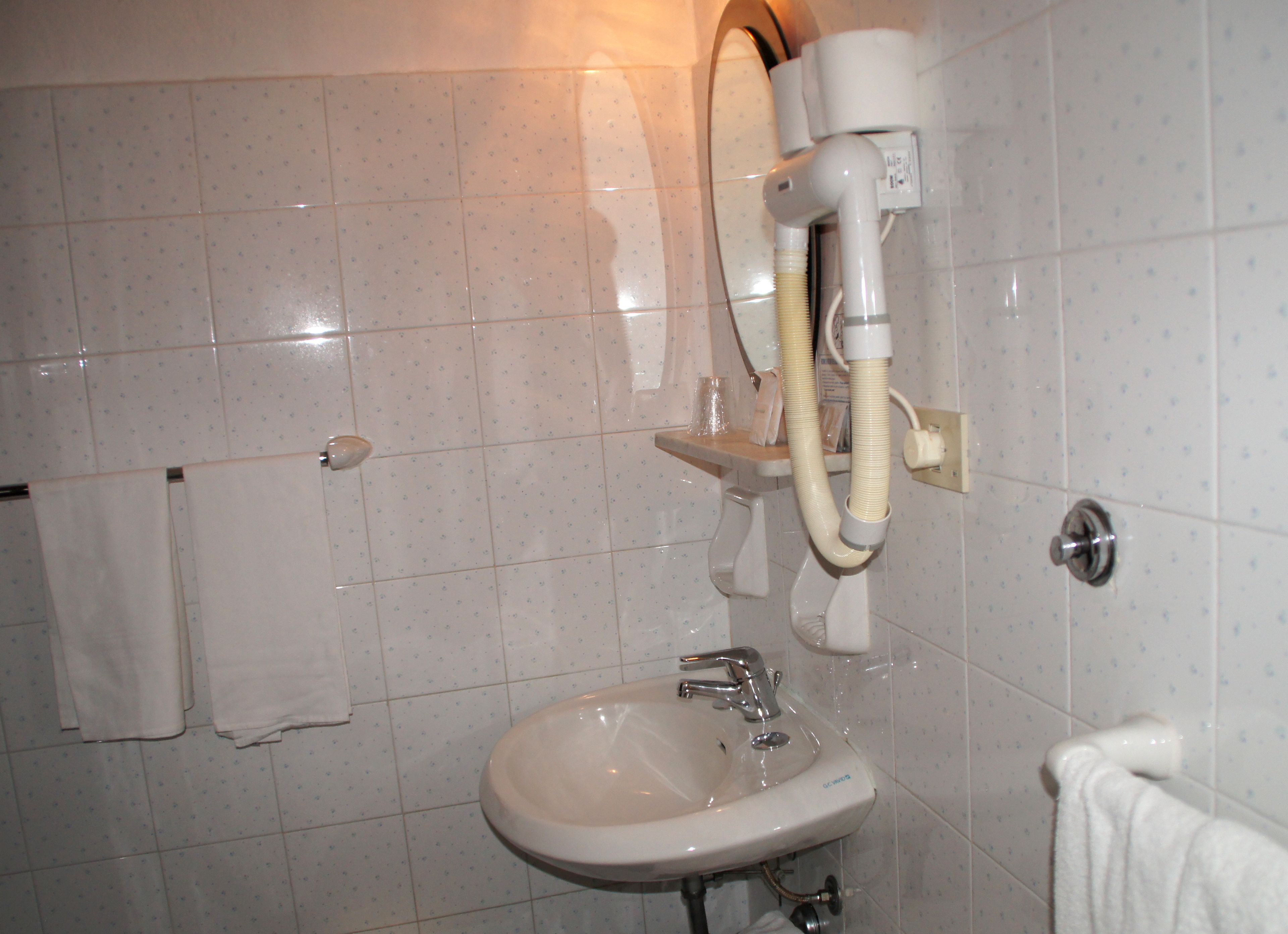 economy double room | bathroom | shower, free toiletries, hair dryer, bidet