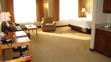 Pillowtop beds, desk, laptop workspace, blackout drapes