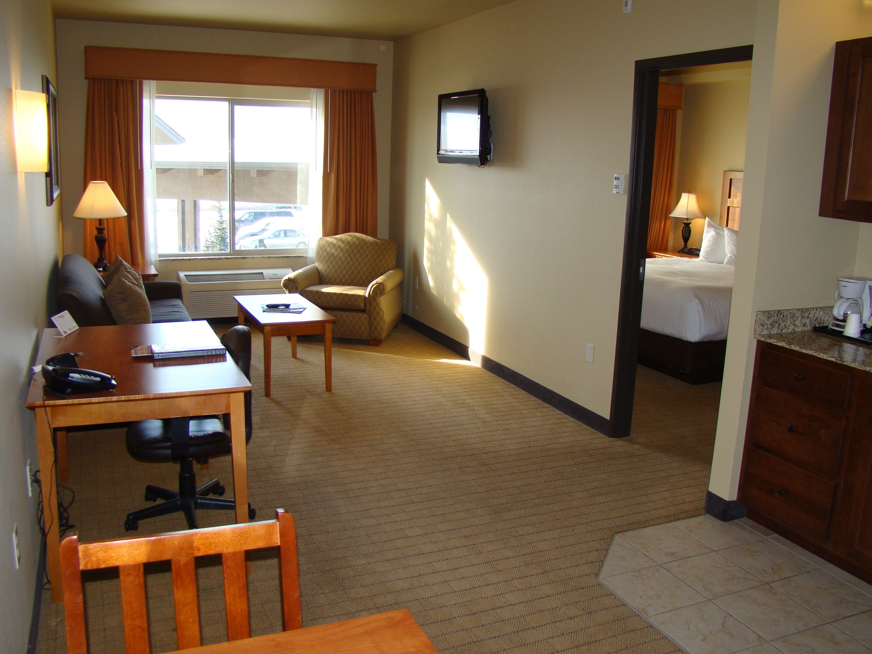 pillow-top beds, desk, blackout curtains, iron/ironing board