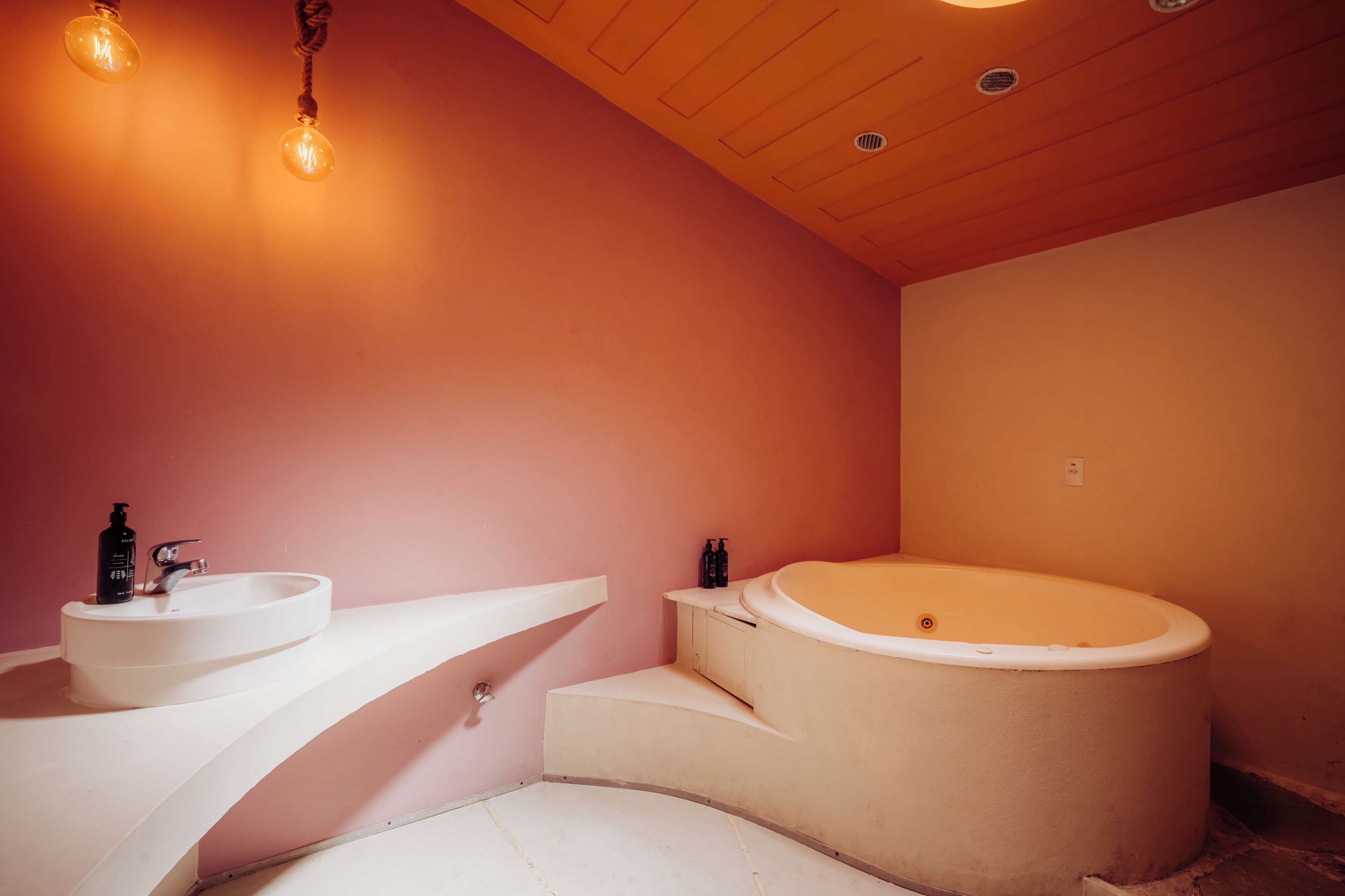 loft | bathroom | hair dryer, toilet paper