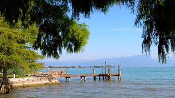 Private beach, sun-loungers, beach towels
