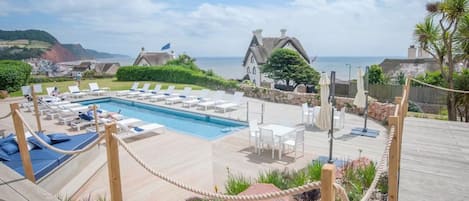 Indoor pool, seasonal outdoor pool, sun loungers