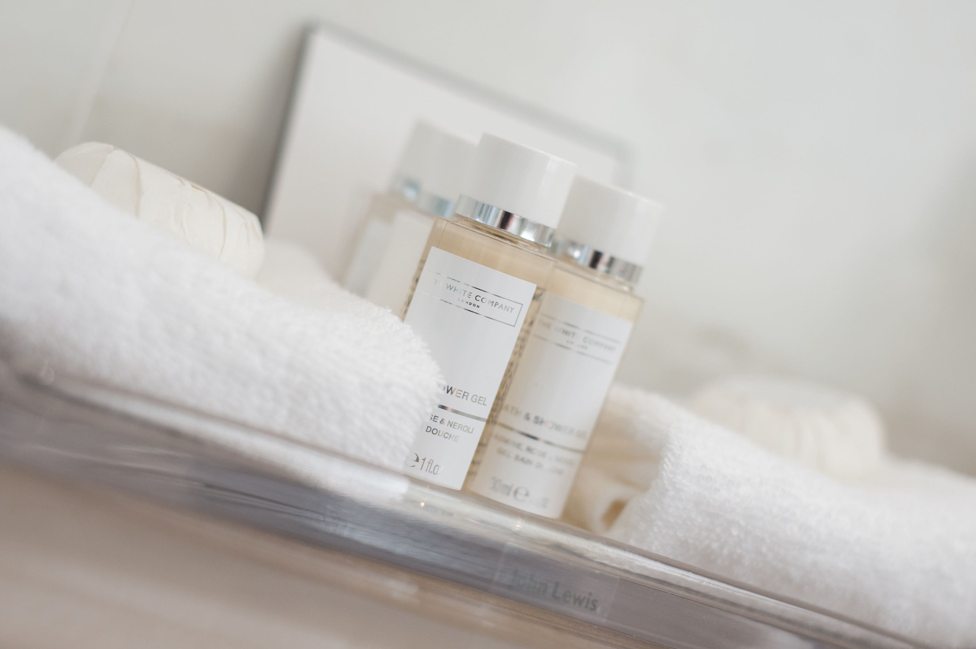 free toiletries, hair dryer, towels