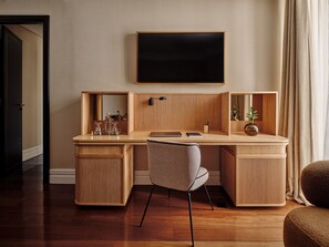 Sengetøy i egyptisk bomull, sengetøy av topp kvalitet og minibar