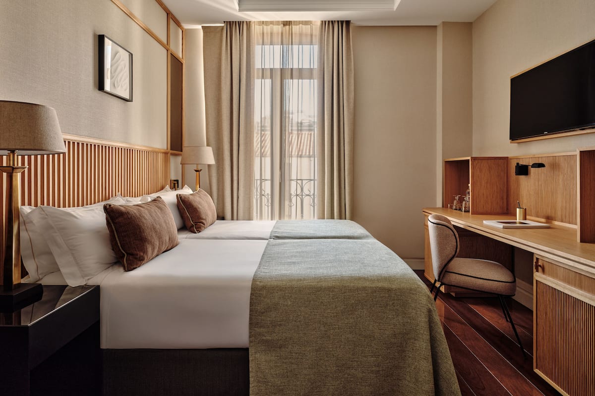 Double Room, Garden View | Cadar kapas Mesir, peralatan tempat tidur premium, bar mini