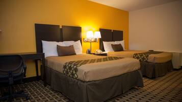 Premium bedding, blackout drapes, iron/ironing board, free WiFi