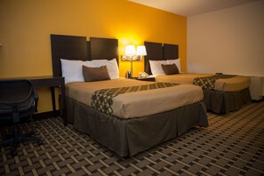 Standard Room, 2 Double Beds | Premium bedding, blackout curtains, iron/ironing board, free WiFi