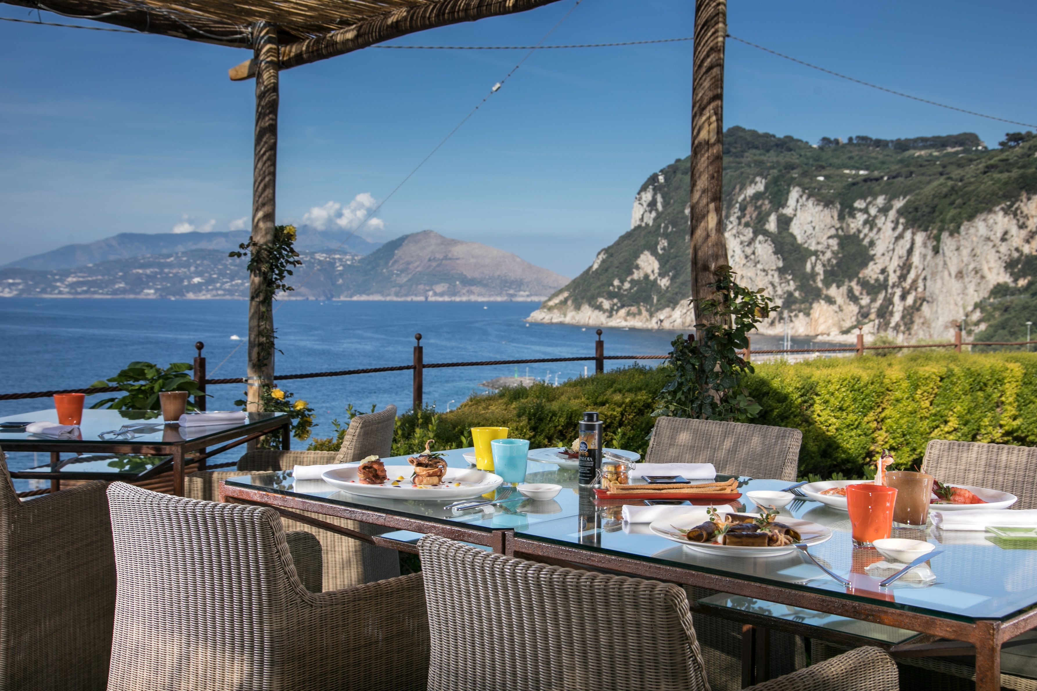 breakfast, lunch, dinner served; mediterranean cuisine, sea views