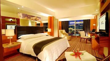 Minibar, in-room safe, desk, blackout curtains