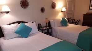 Standard, Two Double Beds, Poolside | Egyptian cotton sheets, premium bedding, pillowtop beds, in-room safe - The Caribbean Court Boutique Hotel (Vero Beach)