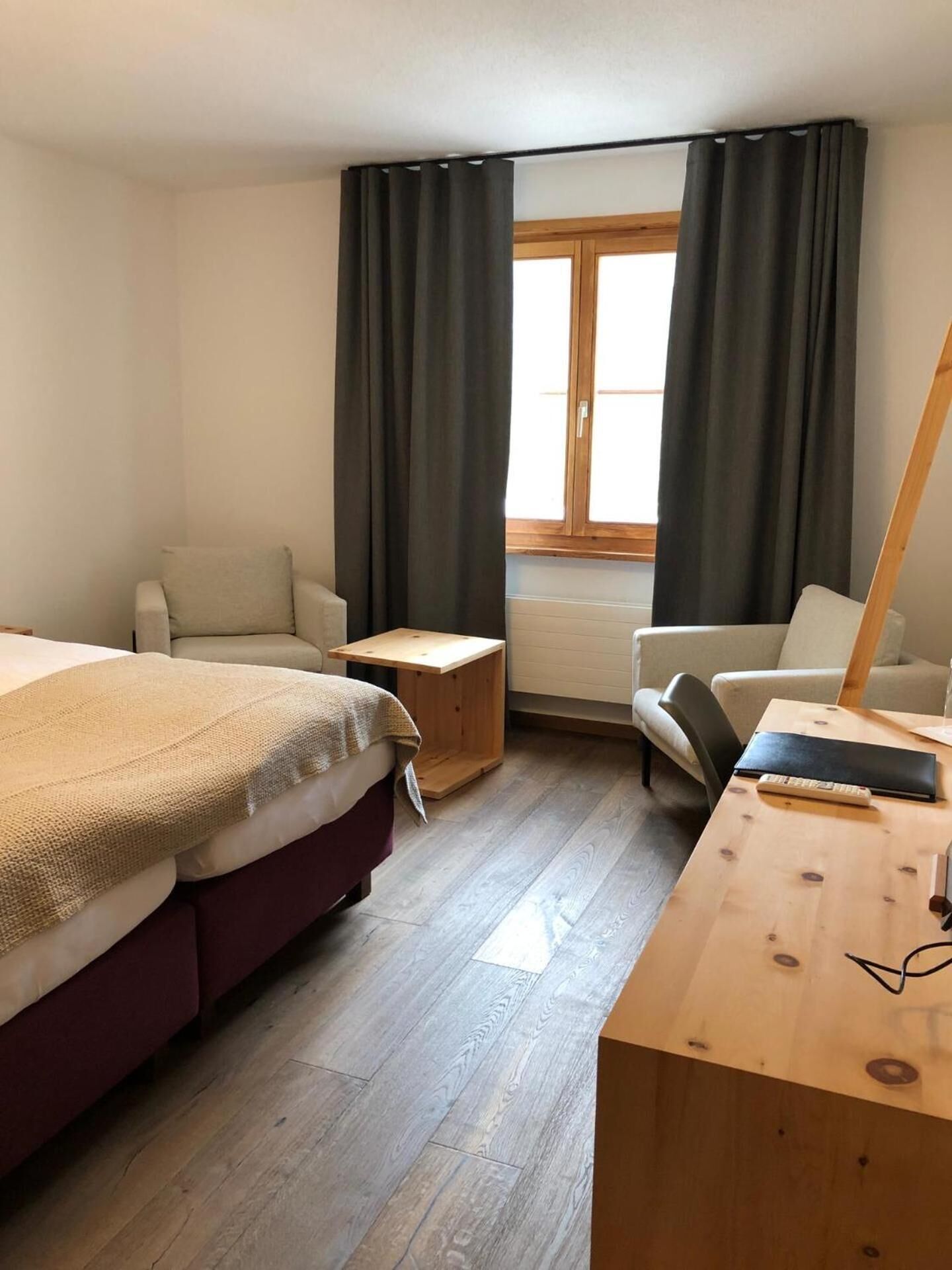 hypo-allergenic bedding, down duvets, in-room safe, blackout curtains