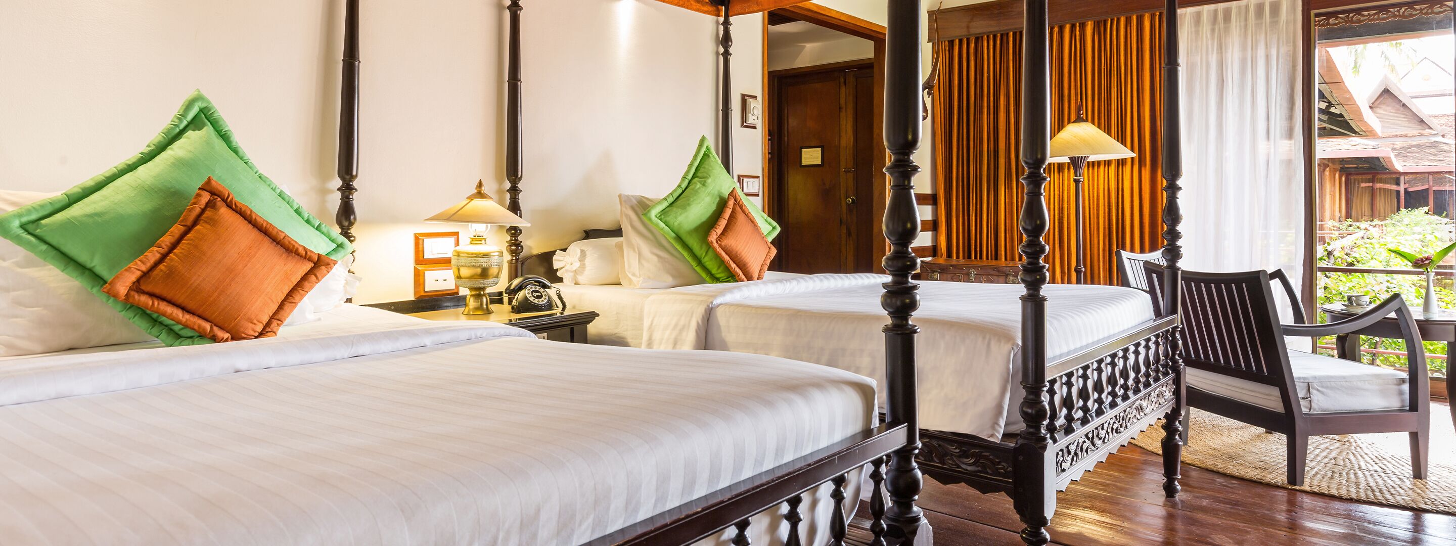 water view twin room | minibar, in-room safe, desk, blackout curtains