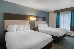 Standard Room, 2 Queen Beds, Accessible, Bathtub | Pillowtop beds, in-room safe, desk, laptop workspace