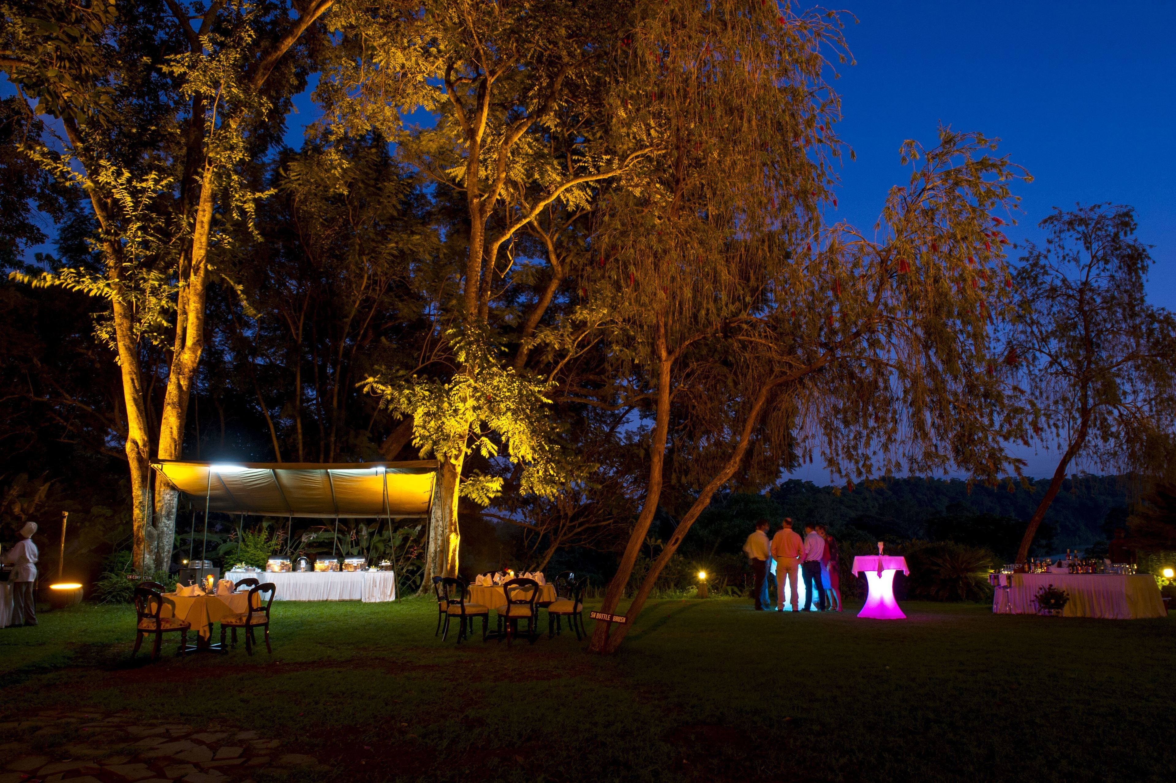 outdoor banquet area